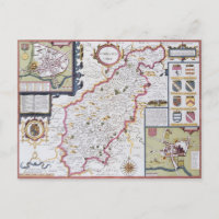 Northamtonshire, engraved by Jodocus Hondius