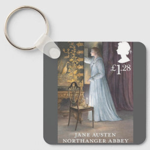 Northanger Abbey stamp and quote Key Ring