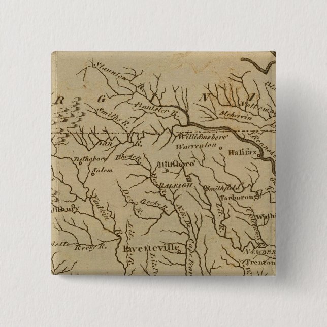 NorthCarolina 15 Cm Square Badge (Front)