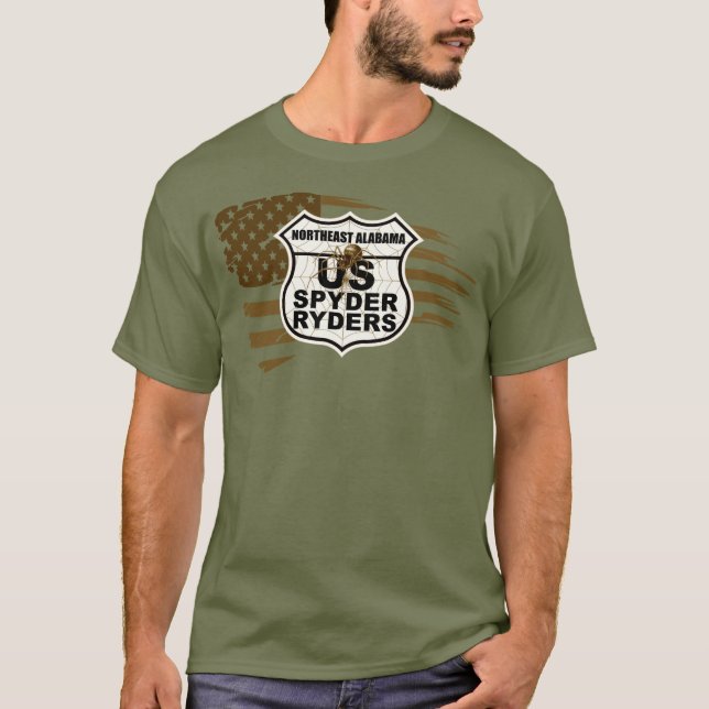 Northeast Alabama Chapter - Tattered Flag sepia T-Shirt (Front)