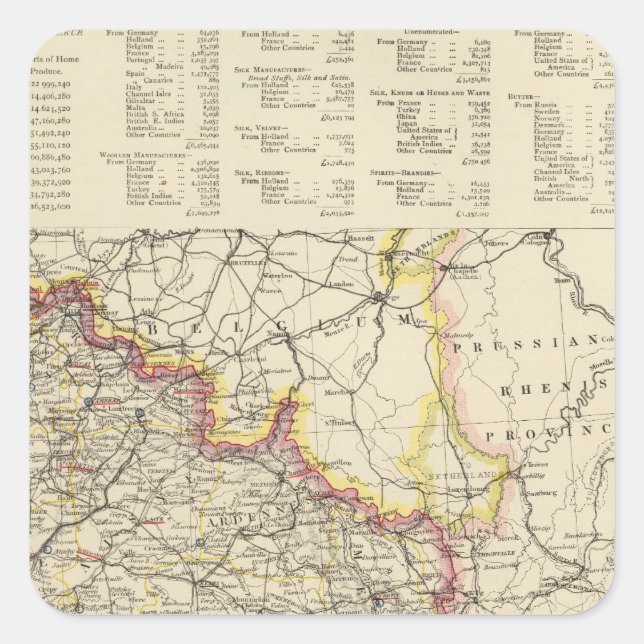 Northeast France Square Sticker (Front)