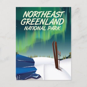 Northeast Greenland travel poster Postcard