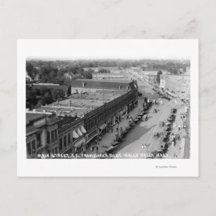 Northeast View of Main St from Baker Bldg Postcard