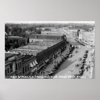 Northeast View of Main St from Baker Bldg Poster