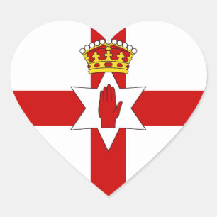 Norther Ireland ulster flag Heart Sticker