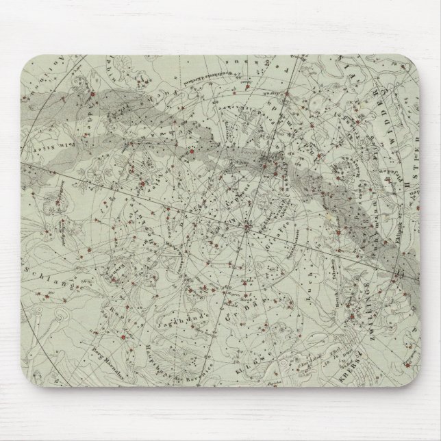 Norther Night Sky map Mouse Mat (Front)