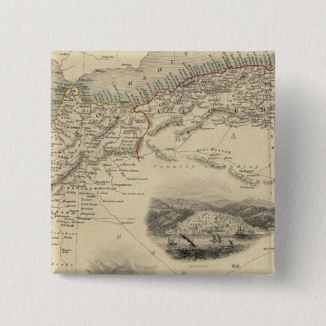 Northern Africa 15 Cm Square Badge (Front)