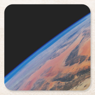 Northern Africa And The Vast Libyan Desert. Square Paper Coaster