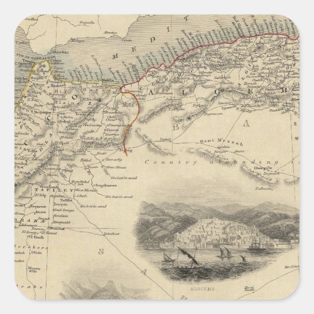 Northern Africa Square Sticker (Front)