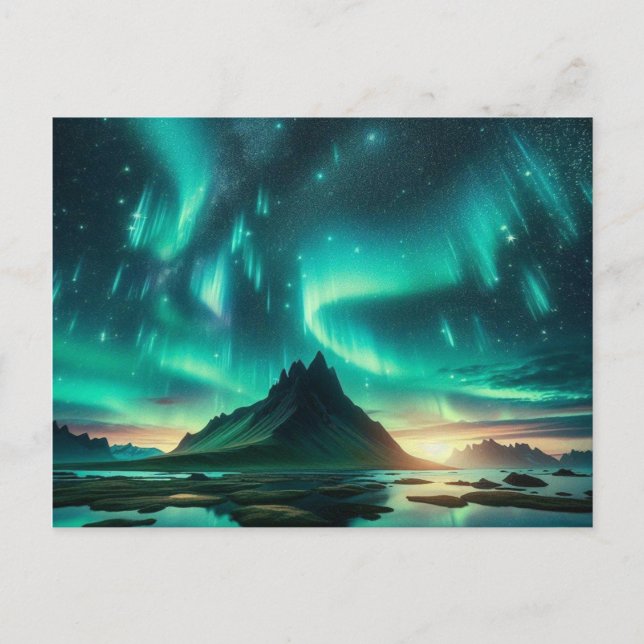 Northern Aurora Holiday Postcard (Front)