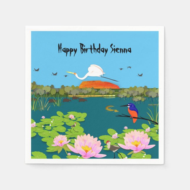 Northern Australian Tropical Landscape Colourful Napkin (Front)