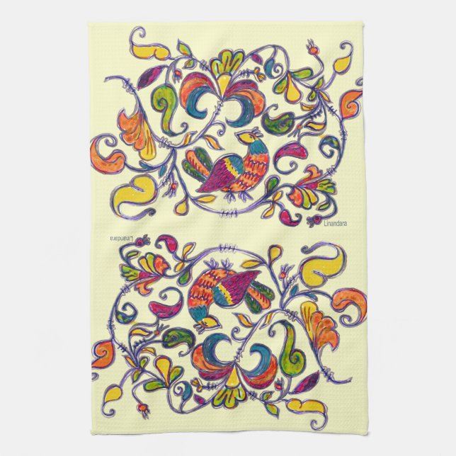 Northern Birds Tea Towel (Vertical)