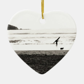 Northern California Beach Scene Ceramic Tree Decoration