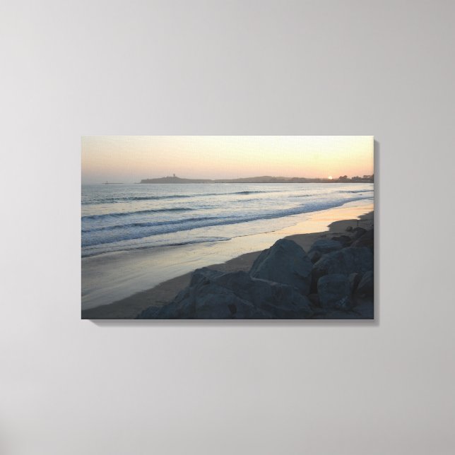 Northern California Beach Sunset Photograph Canvas (Front)