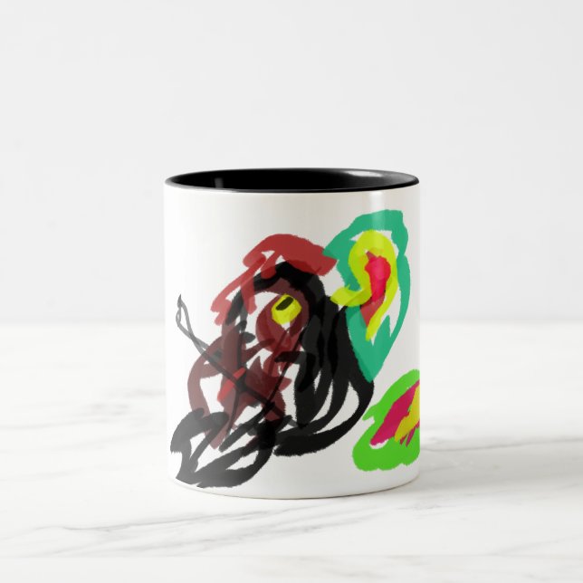 Northern Cardinal Autumn  Two-Tone Coffee Mug (Center)