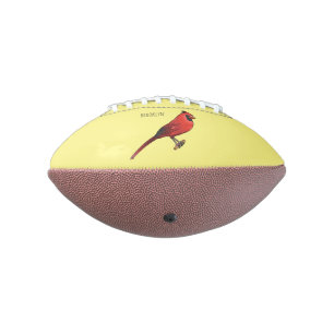 Northern cardinal bird cartoon illustration american football