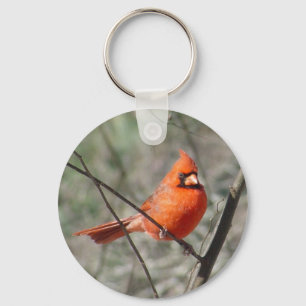 Northern Cardinal Bird Keychain