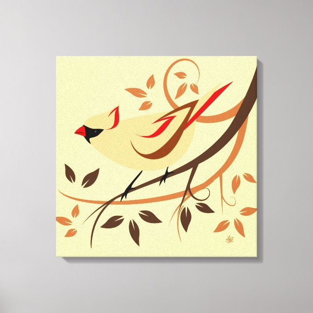 Northern Cardinal Birds Canvas Print (Front)