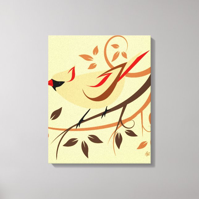 Northern Cardinal Birds Canvas Print (Front)