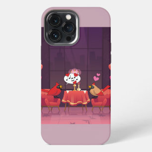 Northern Cardinal Birds Dinner Date iPhone 13 Pro Max Case