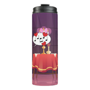 Northern Cardinal Birds Dinner Date Thermal Tumbler