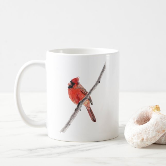 Northern Cardinal Coffee Mug (With Donut)