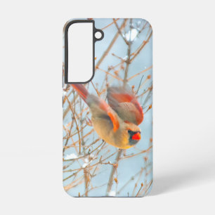 Northern Cardinal Flying - Original Photograph Samsung Galaxy Case