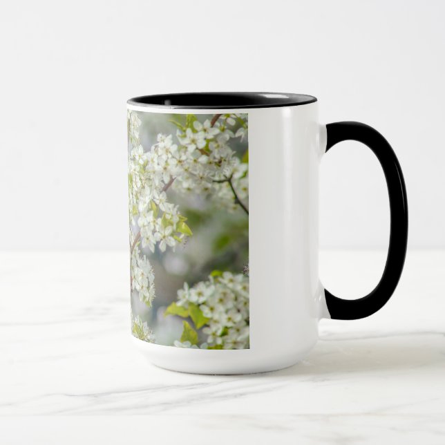 Northern Cardinal In Spring Blooms Mug (Right)
