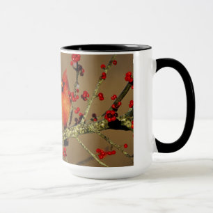 Northern Cardinal male perched, IL Mug