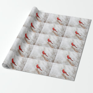Northern Cardinal on a branch Wrapping Paper