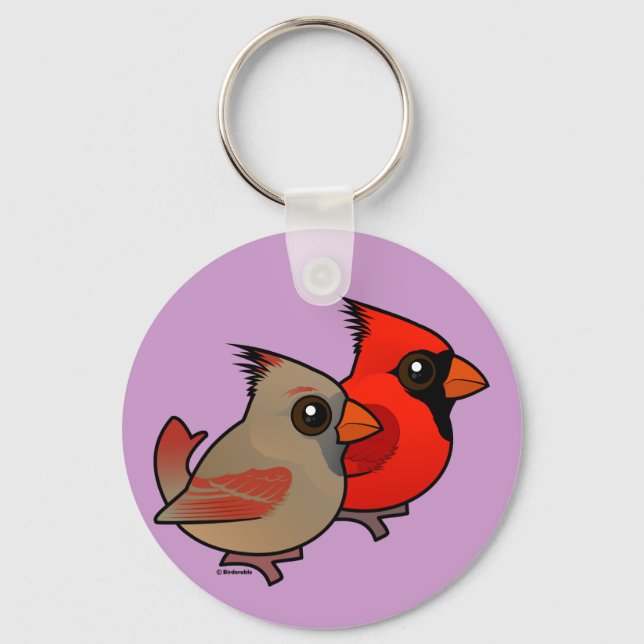 Northern Cardinal Pair Key Ring (Front)