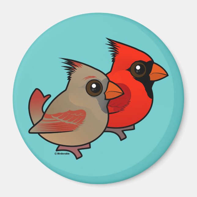 Northern Cardinal Pair Magnet (Front)