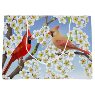 Northern Cardinal Red Birds Gift Bag