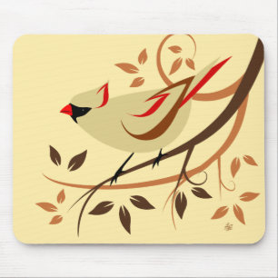 Northern Cardinal Songbird Mouse Mat