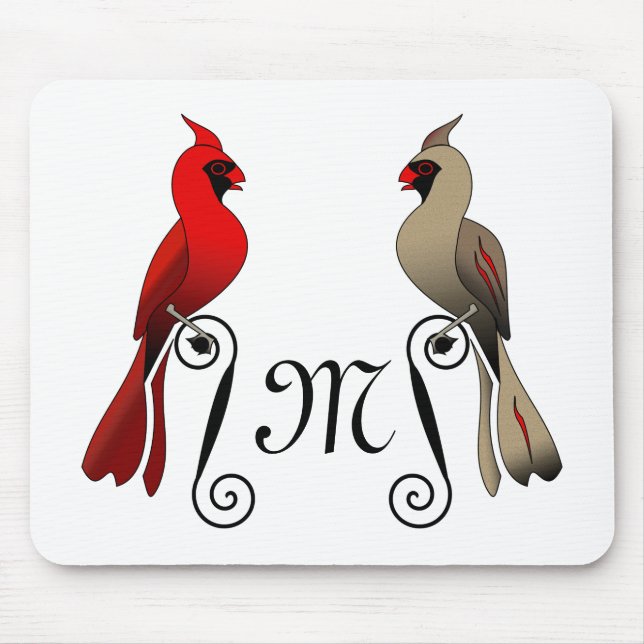 Northern Cardinal SongBird Mouse Mat (Front)