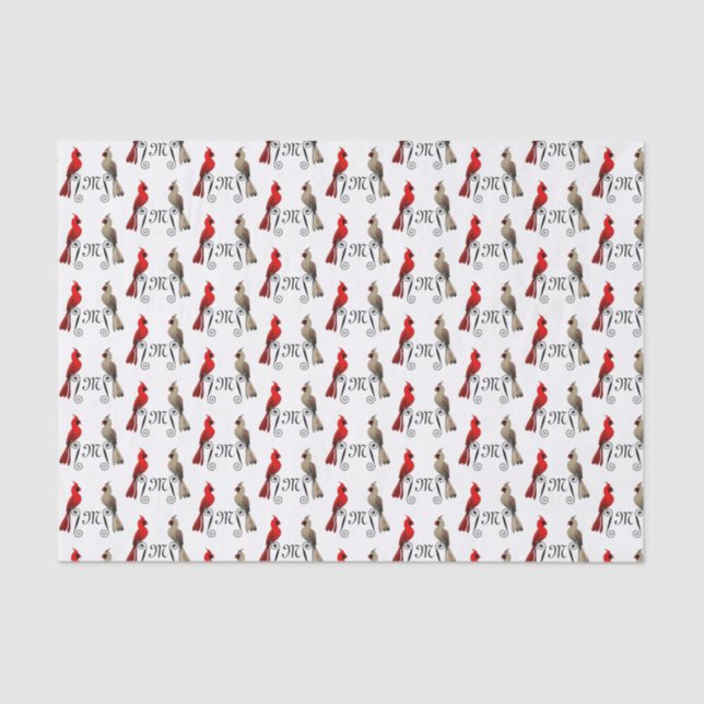 Northern Cardinal SongBird Tissue Paper (Front)