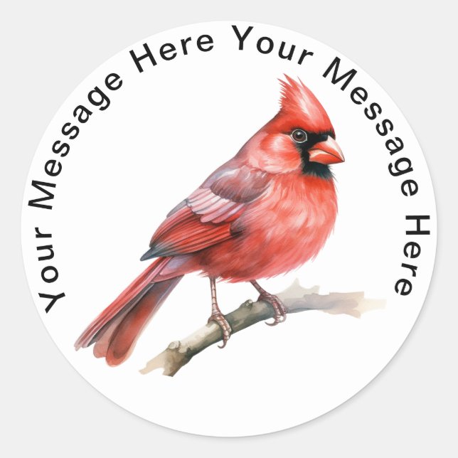  Northern Cardinal stickers (Front)