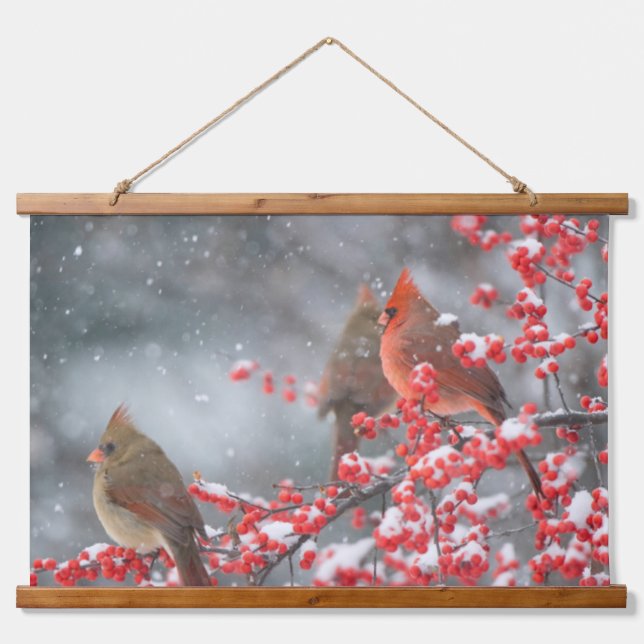 Northern Cardinals | Marion, Illinois Hanging Tapestry (Front)