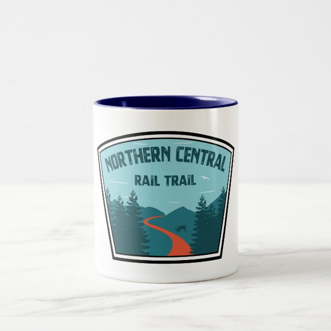Northern Central Rail Trail Two-Tone Coffee Mug (Center)