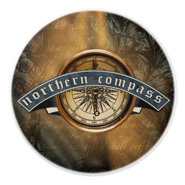 Northern Compass Ceramic Knob (Front)