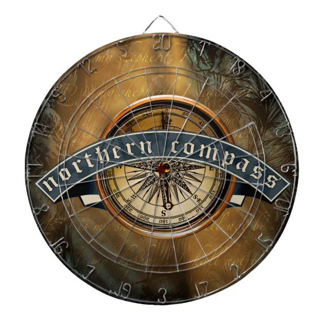 Northern Compass Metal Cage Dartboard (Front)