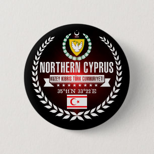 Northern Cyprus 6 Cm Round Badge