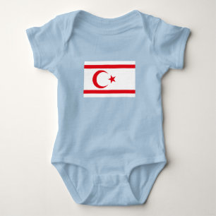 Northern Cyprus Flag Baby Bodysuit