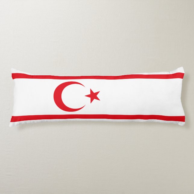 Northern Cyprus Flag Body Cushion (Front)