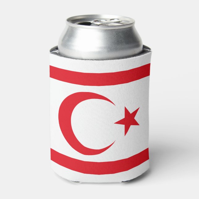 Northern Cyprus Flag Can Cooler (Can Front)