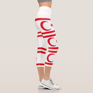 Northern Cyprus Flag Capri Leggings