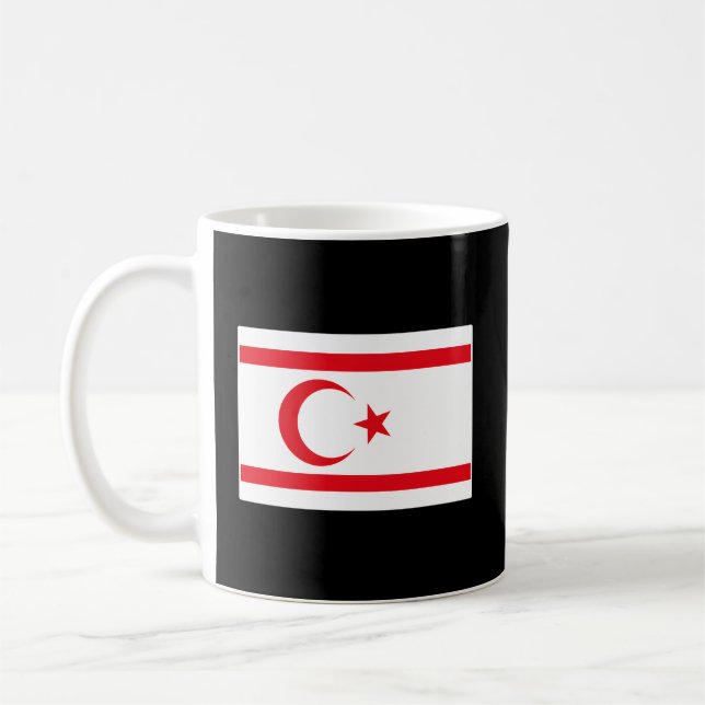 Northern Cyprus Flag Coffee Mug (Left)