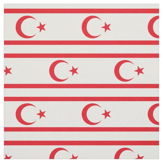 Northern Cyprus Flag Fabric (Swatch)