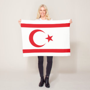 Northern Cyprus Flag Fleece Blanket
