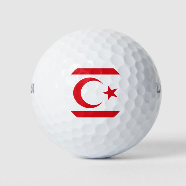 Northern Cyprus Flag Golf Balls (Front)